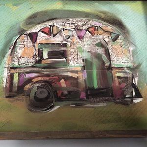 Camper Modern Print Cherry Framed Map Globe Kirkland's Home